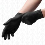 Guantes de Nitrilo Negro - Desechables –Inocuidad y Protección para Uso Industrial - Caja de 100 unidades